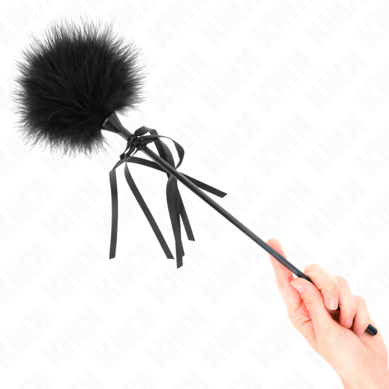 Piume Tickle KINK Impact & Touch di 35 cm con fiocco, morbide piume e dettaglio decorativo, ideale per giochi sensoriali.