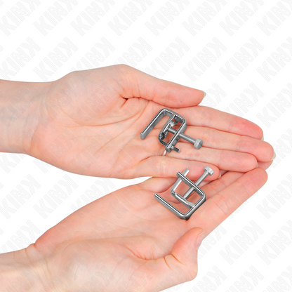 Morse per capezzoli KINK NIPPLE GRIP, dispositivo in metallo con morsetto regolabile per stimolazione sensoriale.