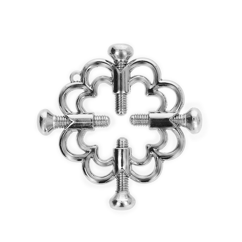 Morsetti per capezzoli a fiore in metallo KINK Nipple Grip, design decorativo e resistente, con dettagli intricati in metallo.