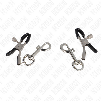 Morso per capezzoli KINK NIPPLE GRIP, gancio da 6 cm in acciaio, visibile in primo piano con dettagli metallici.