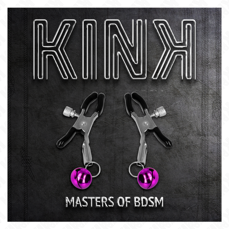 Pinza per capezzola singola KINK NIPPLE GRIP viola, lunga circa 6 cm, con design resistente e dettagli evidenti.