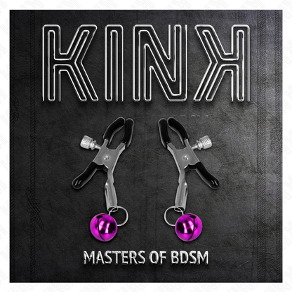 Pinza per capezzola singola KINK NIPPLE GRIP viola, lunga circa 6 cm, con design resistente e dettagli evidenti.