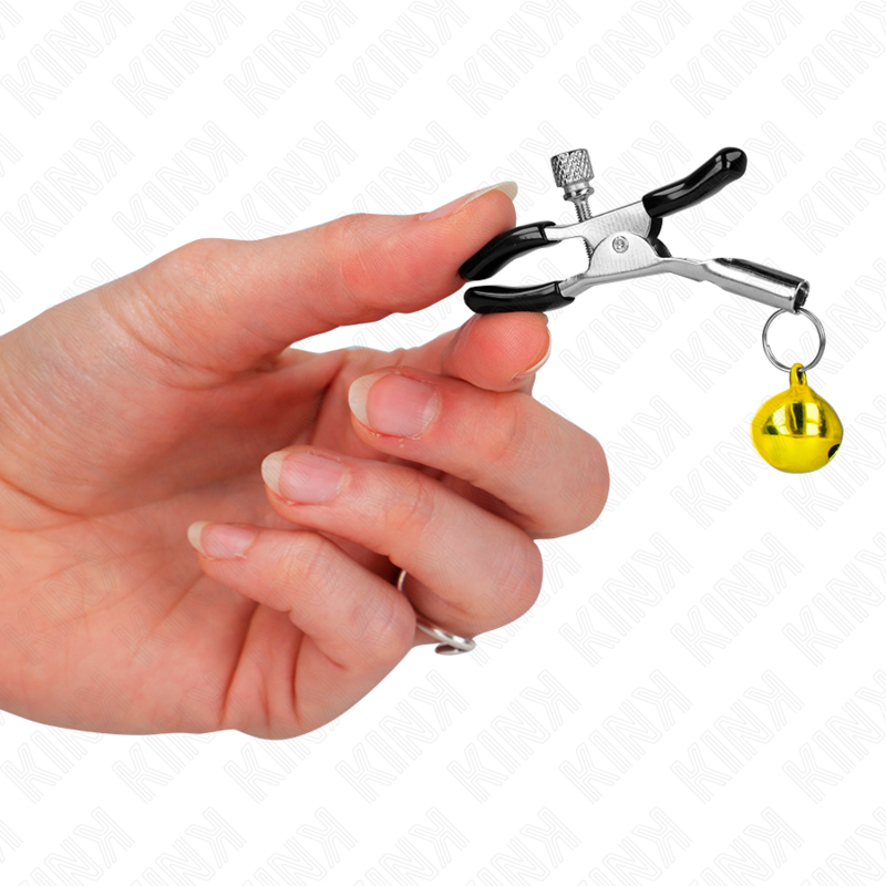 Pinza per capezzolo KINK NIPPLE GRIP oro, campana singola da 6 cm, con design elegante e dettagli dorati.
