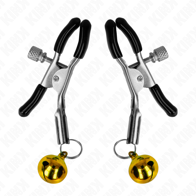 Pinza per capezzolo KINK NIPPLE GRIP in oro, campana singola da 6 cm, strumenti per stimolazione e piacere.