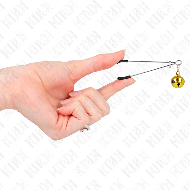Pinze per capezzoli KINK NIPPLE GRIP in oro, campana sottile da 7 cm, strumenti per stimolazione e gioco sensuale