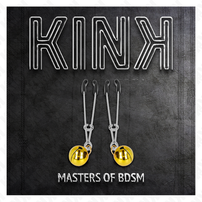 Pinze per capezzoli KINK in oro, campana sottile da 7 cm, strumenti per piercing e stimolazione sensoriale.