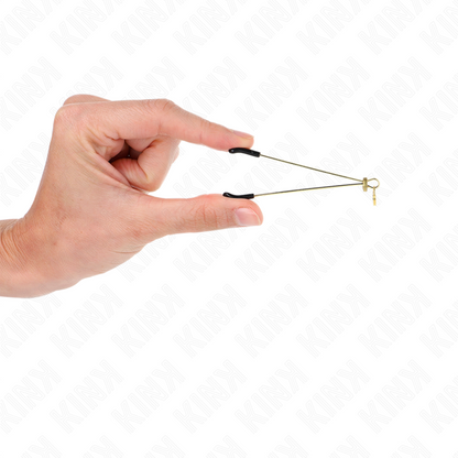 Pinze per capezzoli sottili KINK in oro, lunghezza 7 cm, con impugnatura resistente e design elegante.