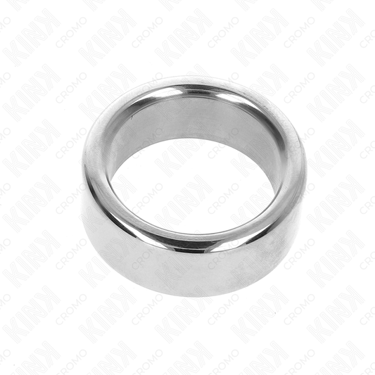 Anello per pene in metallo KINK Ring Power, 2,6 cm, mostrato in primo piano con superficie liscia e lucente.