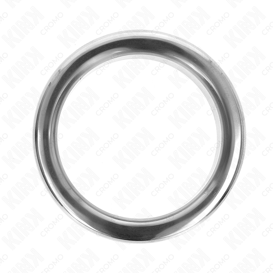 Anello per pene in metallo KINK Ring Power, diametro di 2,8 cm, con superficie liscia e design robusto, in primo piano.