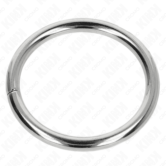 Anello penieno in metallo KINK RING POWER, diametro interno di 4,5 cm, con superficie liscia e design robusto.