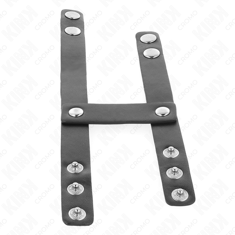 Anello per pene regolabile KINK in pelle doppia, con design resistente e dettagli curati, ideale per stimolazione e comfort.