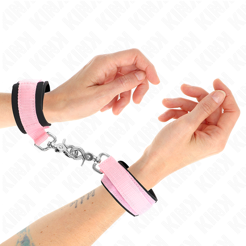 Polsiera regolabile in neoprene rosa KINK WRIST RESTRAINT, cinturino elastico da 22 a 34 cm, comoda e resistente.