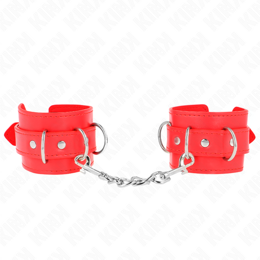Resistenza da polso KINK con 3 anelli a D regolabili, lunghezza 17,5-25 cm, colore rosso, cinturino in resistente materiale.