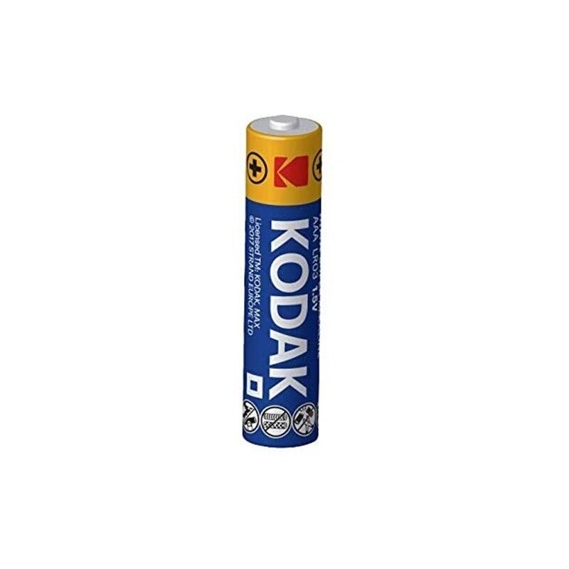 Batterie alcaline AAA KODAK MAX SUPER LR03 in blister da 4 pezzi, energia affidabile per dispositivi portatili