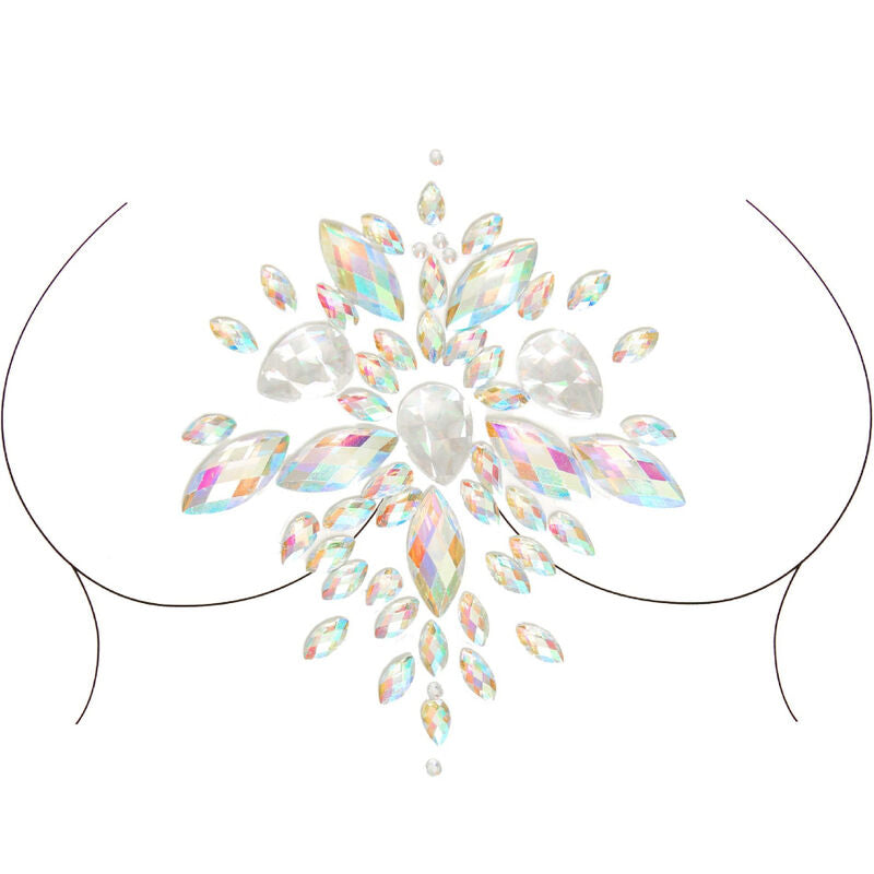 Gioiello corpo adesivo celestiale LEG AVENUE, decorazione brillante e luminosa per il corpo, accessorio di moda e stile.