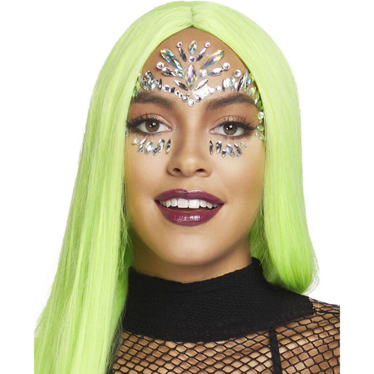 Gioiello viso adesivo Iris di LEG AVENUE, decorazione brillante e colorata per il volto, con dettagli luminosi e stile giocoso.
