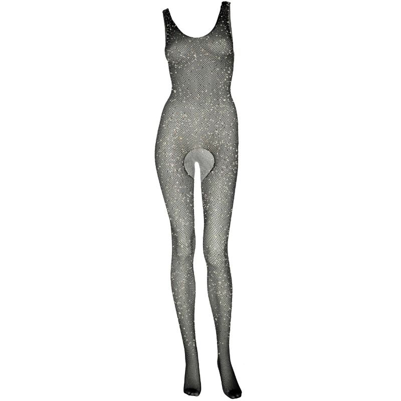 Body stocking a rete Leg Avenue, taglia unica, con design trasparente e aderente, perfetta per look eleganti e seducenti.
