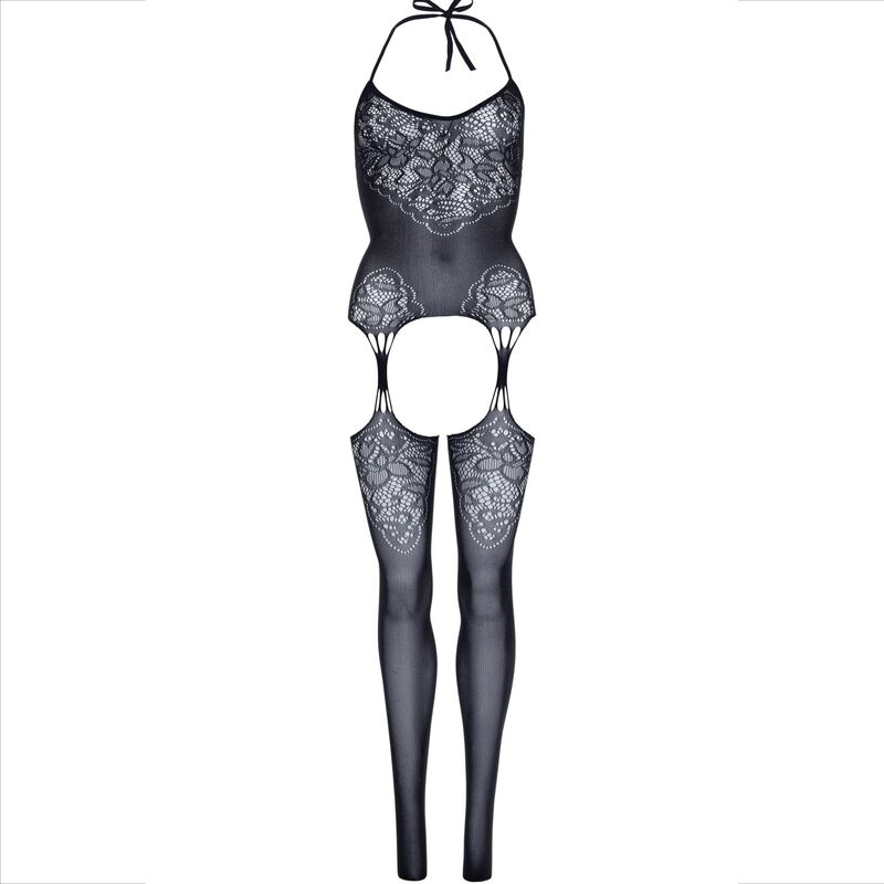 Body stocking in pizzo di LEG AVENUE, elegante e trasparente, con dettagli in pizzo raffinato, perfetta per look seducenti e sofisticati.
