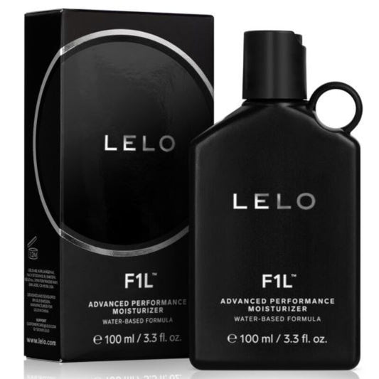 Lubrificante idratante avanzato LELO F1L in flacone da 100 ml, viscoso e morbido, ideale per uso intimo e comfort.
