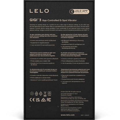 Vibratore G-spot LELO GIGI™ 3 blu, design elegante, morbido e ergonomico, ideale per stimolazione interna.