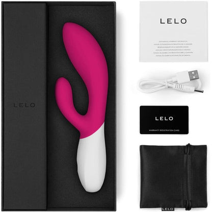 Vibratore LELO INA WAVE 2 in colore Cerise, design di lusso con movimento speciale, elegante e innovativo.
