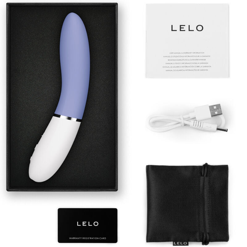 Stimolatore del punto G LELO LIV™ 3 blu, elegante e ergonomico, con design moderno per il piacere personale.