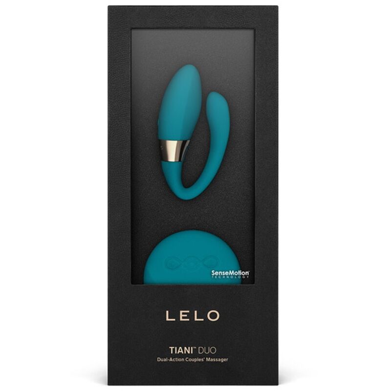 Massaggiatore di coppia LELO Tiani Duo blu, dispositivo vibrante per coppie, con design ergonomico e funzionalità avanzate.