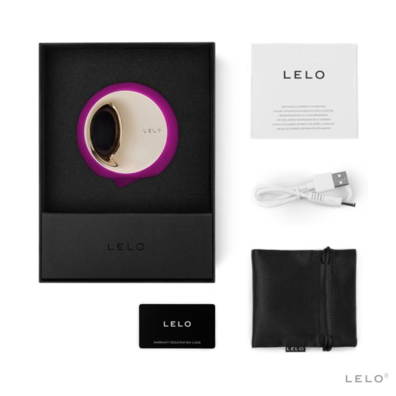Stimolatore del sesso orale LELO ORA 3 lilla, dispositivo vibrante e elegante per il piacere orale, con design compatto e moderno.