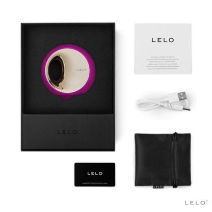 Stimolatore del sesso orale LELO ORA 3 lilla, dispositivo vibrante e elegante per il piacere orale, con design compatto e moderno.