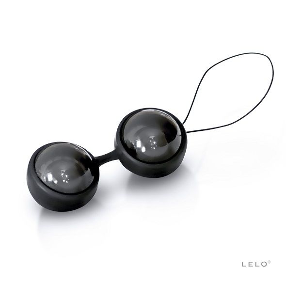 Sfere cinesi Luna Beads Noir di LELO, set di sfere di controllo in gel nero con cordino per esercizi di Kegel.