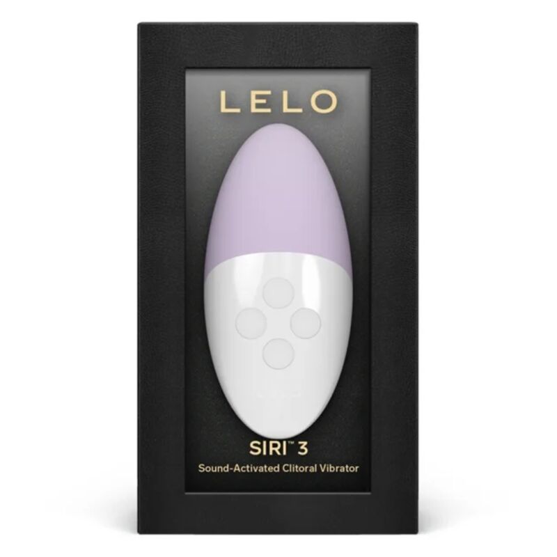 Massaggiatore clitoride LELO SIRI 3 Calm con design in lavanda, mostrato acceso con dettagli morbidi e ergonomici.