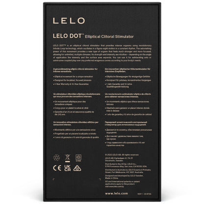 Stimolatore clitoride LELO Dot per uso acquatico, dispositivo elegante e compatto per piacere e stimolazione.