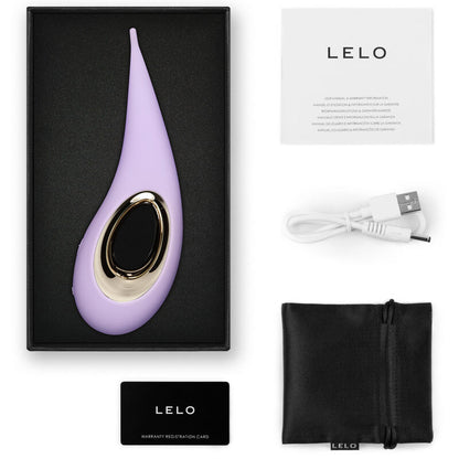 Stimolatore clitoride LELO Dot lilla con design compatto e morbido, ideale per piacere e relax.