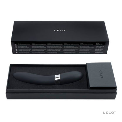 Vibratore Elise 2 nero di LELO, elegante e innovativo, con design ergonomico e superfici lisce per stimolazione piacevole.