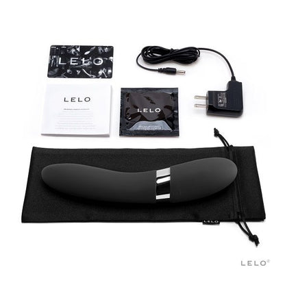 Vibratore LELO Elise 2 nero, elegante e sofisticato, con design ergonomico e superfici lisce per il piacere.