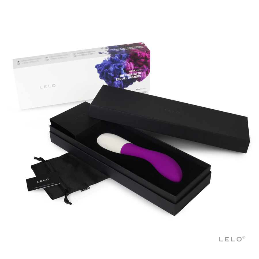 Vibratore LELO Mona Wave rosa profonda con design ergonomico e superficie liscia, ideale per stimolazione intensa.