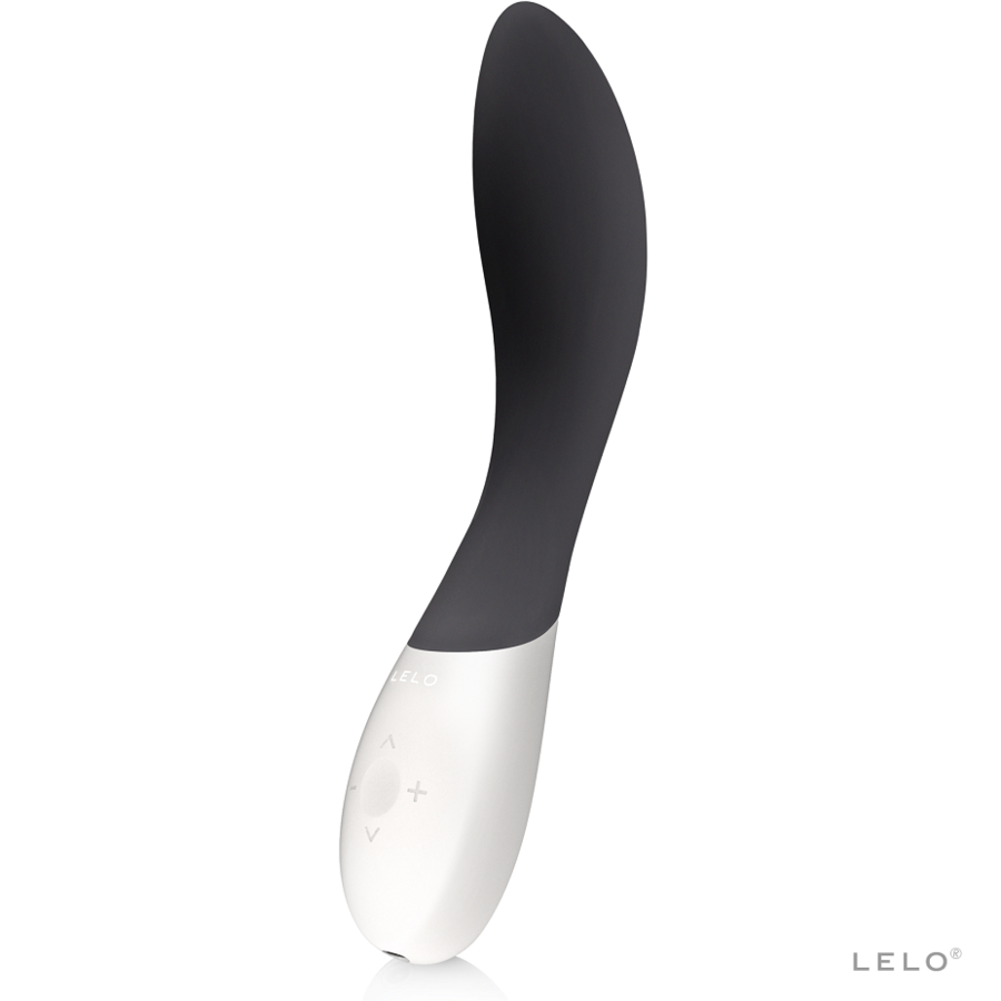 Vibratore nero LELO Mona Wave con design ergonomico e superficie ondulata, ideale per stimolazione intensa e comfort.