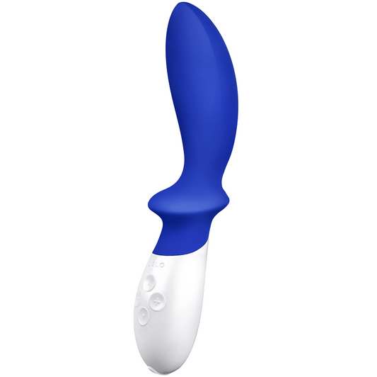 Vibratore prostatico blu LELO Loki con design ergonomico e superficie liscia, ideale per stimolazione prostatica.