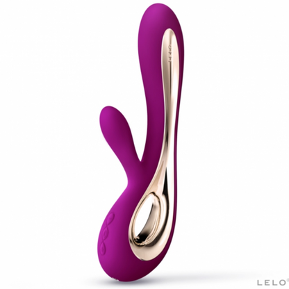 Vibratore a forma di coniglio LELO Soraya 2 Deep Rose con design ergonomico e dettagli eleganti, ideale per stimolazione intensa