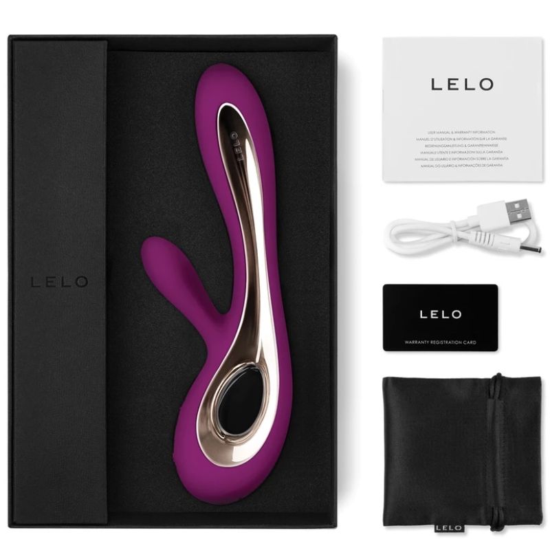 Vibratore rabbit LELO Soraya 2 Deep Rose con design elegante e morbido, ideale per stimolazione interna ed esterna.