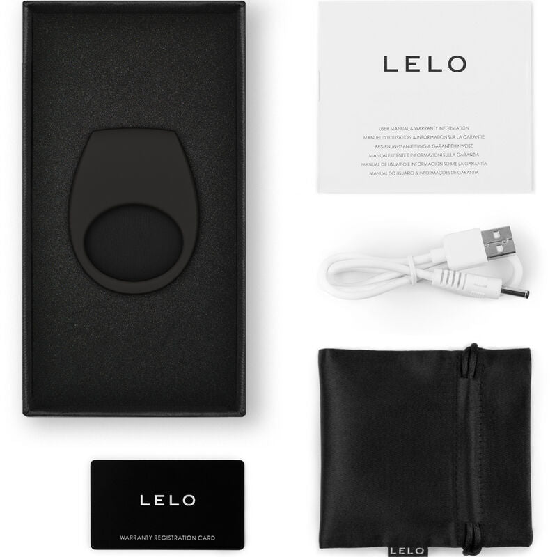 Anello vibratore LELO TOR 3 di colore viola, con superficie liscia e design ergonomico, visibile in primo piano nell'immagine.