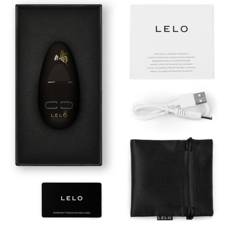 Massaggiatore personale LELO NEA 3 di colore nero, con design compatto e ergonomico, visibile in primo piano.