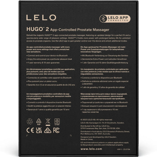 Massaggiatore prostatico LELO Hugo 2 verde, con design ergonomico e superficie liscia, ideale per massaggi prostate e relax.