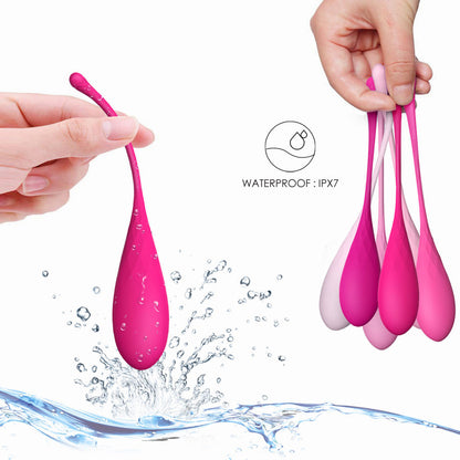Set di 6 strumenti LESLIE per l'allenamento dei muscoli pelvici Kegel Fit, inclusi in una confezione compatta e facile da usare.
