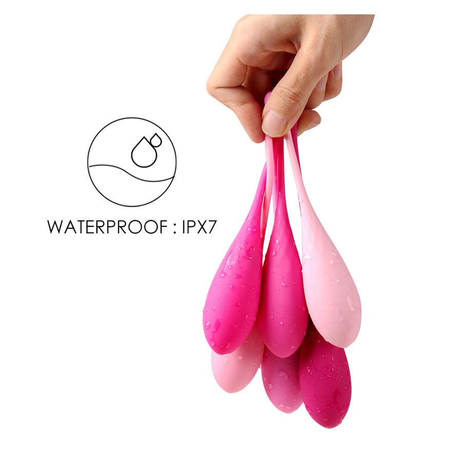 Set di 6 pesi LESLIE per l'allenamento dei muscoli pelvici Kegel Fit, strumenti per esercizi di rafforzamento pelvico.