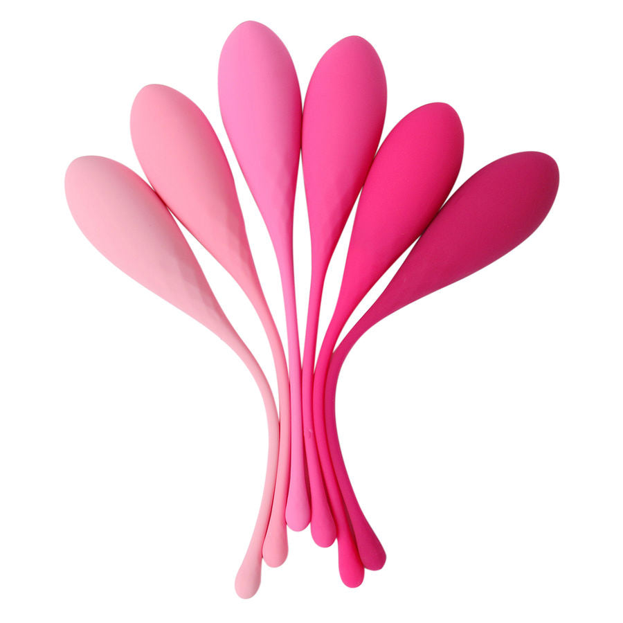 Set di 6 pesi per allenamento muscoli pelvici Kegel Fit di LESLIE, strumenti per esercizi di rafforzamento pelvico.