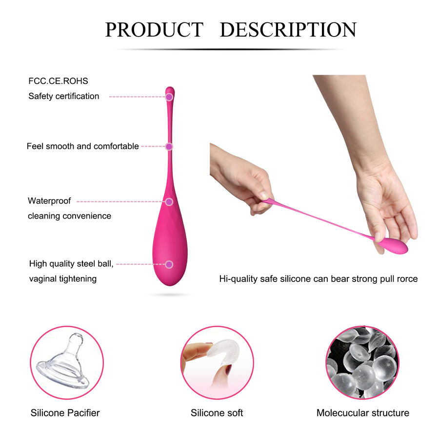 Set di 6 pesi LESLIE per allenamento muscoli pelvici Kegel Fit, inclusi in questa immagine.