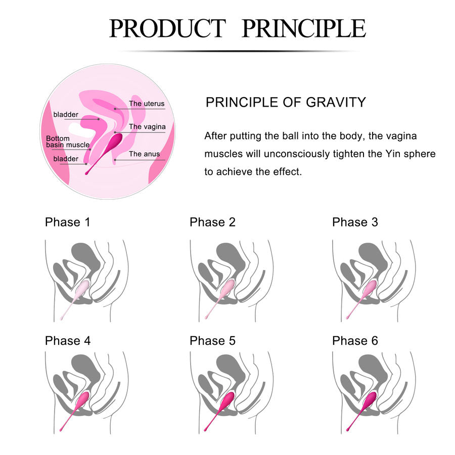 Set di 6 pezzi LESLIE per l'allenamento dei muscoli pelvici e esercizi Kegel, strumenti di fitness femminile.