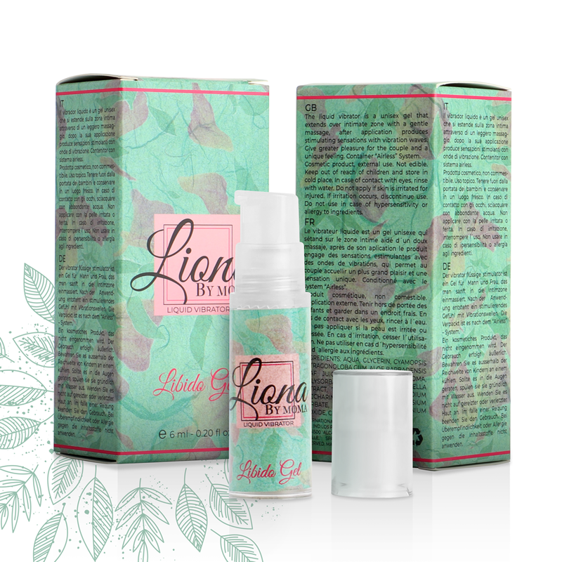 Gel liquido libido LIONA BY MOMA, vibratore naturale in flacone da 6 ml, per stimolazione e piacere personale.