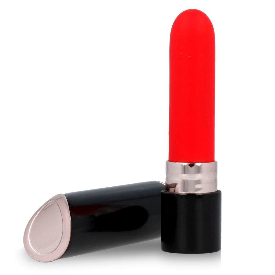 Rossetto vibrante LIPS STYLE Shia con finitura intensa, visibile in primo piano su immagine con sfondo neutro.